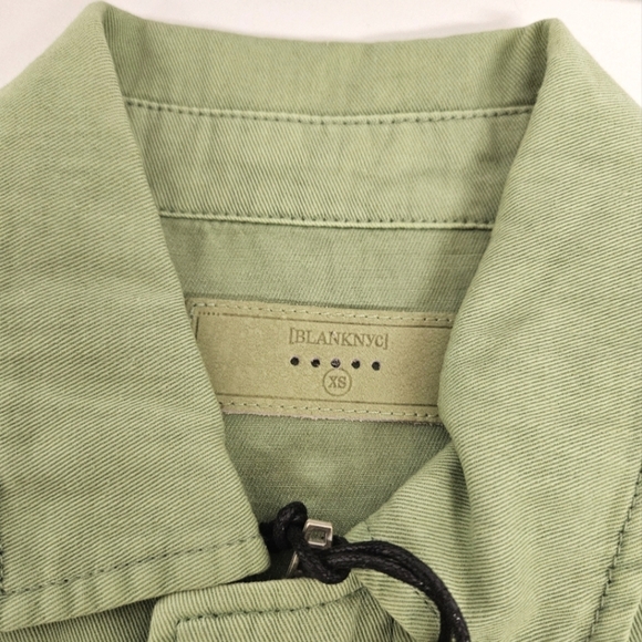 Blank NYC Twill Here And Now Cropped Utility Jacket In Green Size XS - Picture 7 of 11